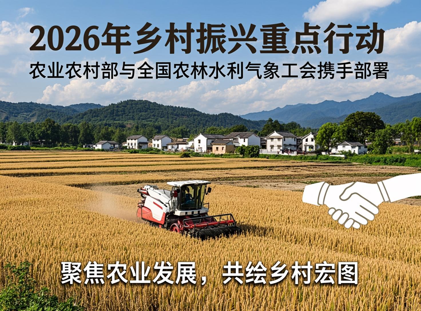 凝心聚力助振兴!农业农村部与全国农林水利气象工会携手部署2026年乡村振兴重点行动