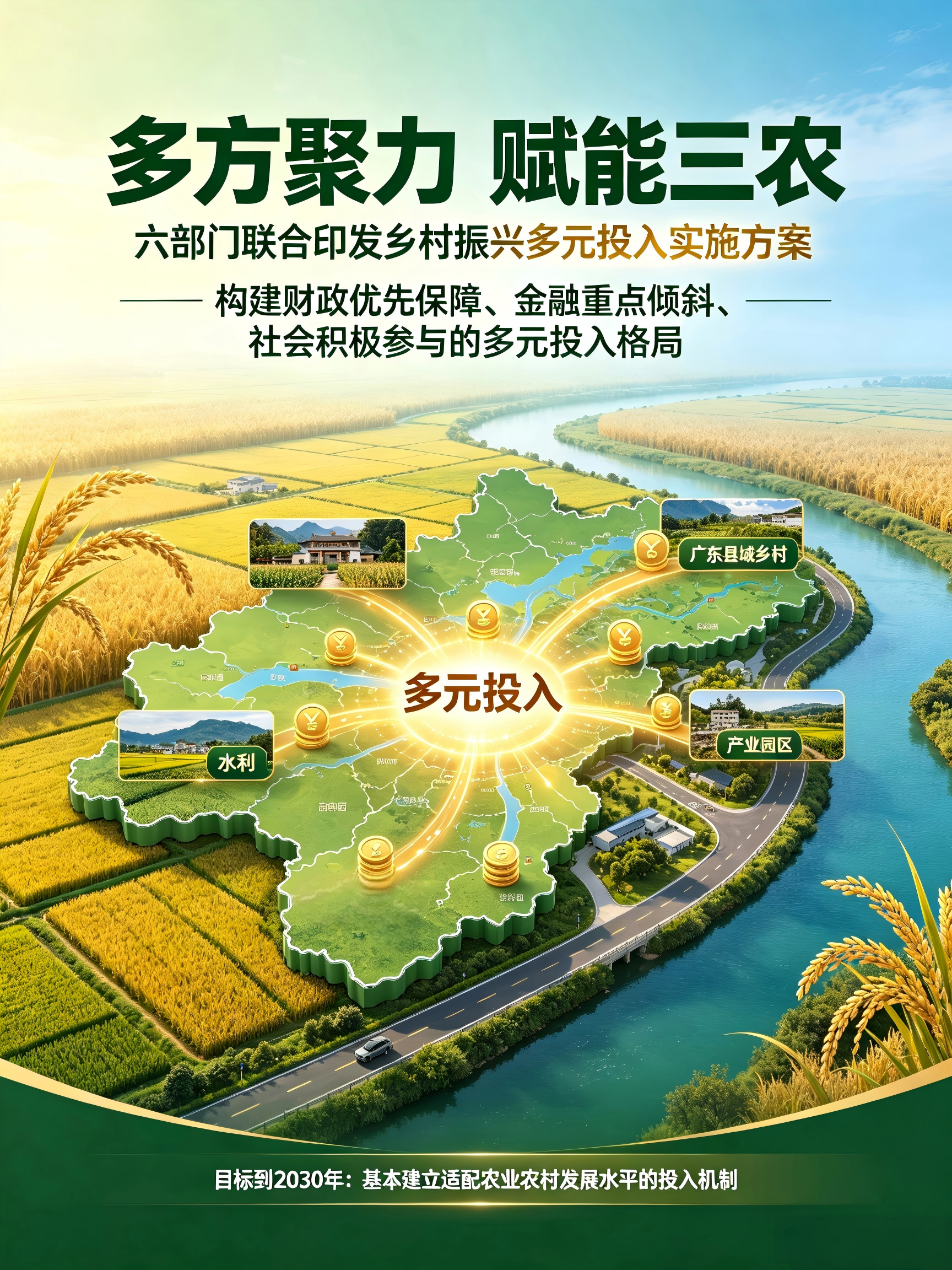 多方聚力赋能三农|读懂六部门乡村振兴多元投入实施方案
